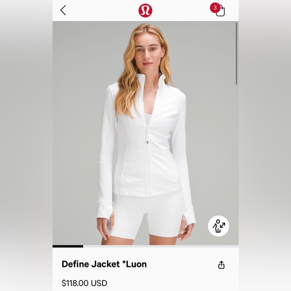 NWT Define Jacket *Luon Full Length - Picture 1 of 5